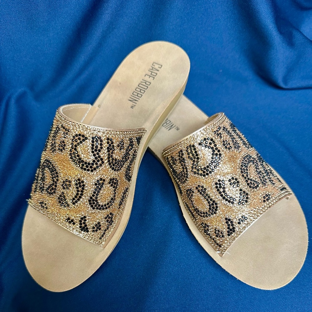 LEOPARD RHINESTONE GLITTER SANDA
